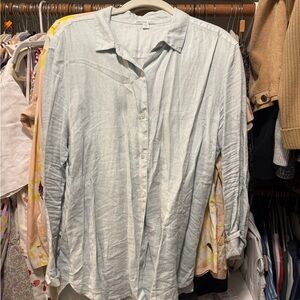 James Perse Soft Blue Button-Down Shirt